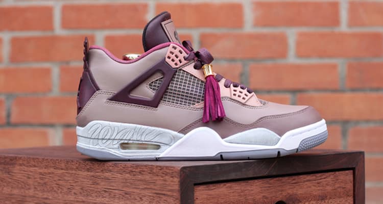 Air Jordan 4 'Louis Vuitton Don' for Wale — alternate angle